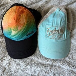 Jeep and Freaky Tiki Caps Trucker Hat bundle